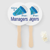 Éventail Shout Out pour les managers (Devant et derrière)