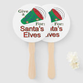 Éventail Shout Out pour Père Noël Elves (Devant et derrière)