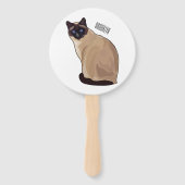 Éventail Siamese cat cartoon (Dos)