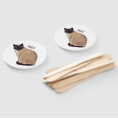 Éventail Siamese cat cartoon (Non-assemblé)