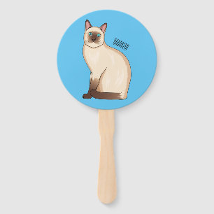 Éventail Siamese cat cartoon