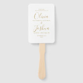 Éventail Signature or Mariage juif (Devant)