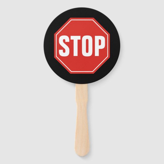 ÉVENTAIL SIGNE ARRÊTER ET ALLER (Devant)