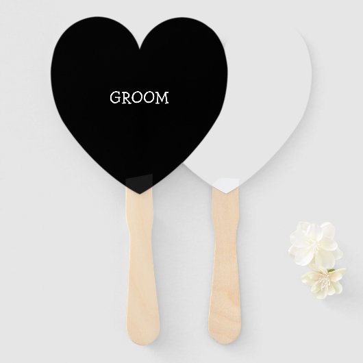 Éventail signe de mariée, douche nuptiale jeux (Devant et derrière)