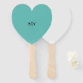 ÉVENTAIL SIGNE DE RÉVÉLATION DU GENRE DU GARÇON (Devant et derrière)