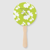 Éventail Silhouette Citron Vert Mariage Rond (Dos)