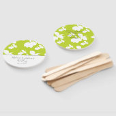 Éventail Silhouette Citron Vert Mariage Rond (Non-assemblé)