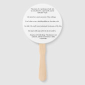 Éventail Silhouette et citations de Jane Austen (Dos)