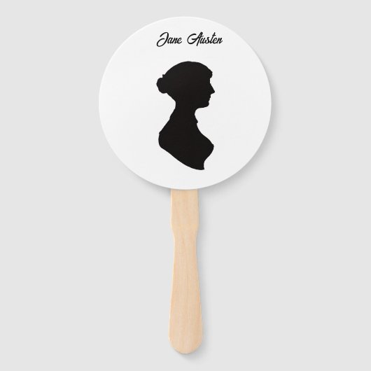 Éventail Silhouette et citations de Jane Austen (Devant)