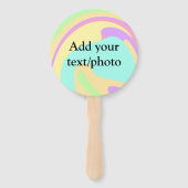 Éventail Simple acrylique pour marbre ajouter votre nom de  (Dos)