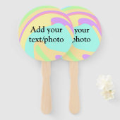 Éventail Simple acrylique pour marbre ajouter votre nom de  (Devant et derrière)