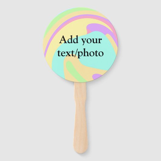 Éventail Simple acrylique pour marbre ajouter votre nom de  (Devant)