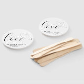 Éventail Simple Amour Cœur Mariage Mignon (Non-assemblé)