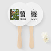 Éventail Simple animal name details QR code add text photo (Devant et derrière)