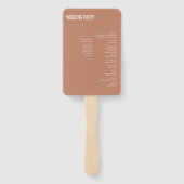 Éventail Simple Boho Terracotta Typographie Programme de ma (Dos)