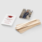 Éventail Simple Burgundy Mortar Board Modernité Graduation (Non-assemblé)