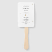 Éventail Simple classique Lune d'or Stars Programme de mari (Devant)