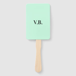 Éventail Simple couleur unie ajouter nom texte monogramme