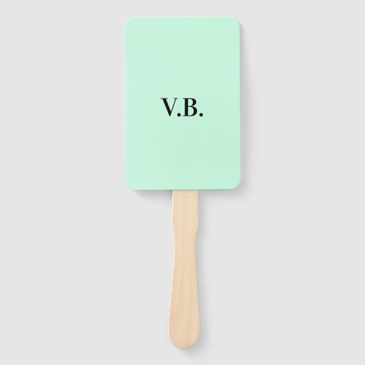 Éventail Simple couleur unie ajouter nom texte monogramme  (Devant)