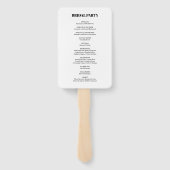 Éventail Simple Elegant Chic Black & White Wedding Programm (Dos)
