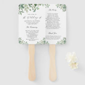 Éventail Simple Elegant Eucalyptus Feuilles programme de ma (Devant et derrière)