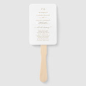 Éventail Simple Élégant Monogram Gold Wedding Programme (Devant)