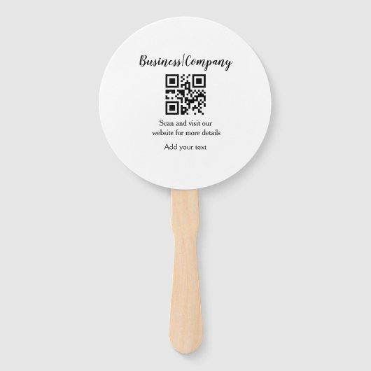 Éventail Simple entreprise site web code-barres QR ajouter  (Dos)