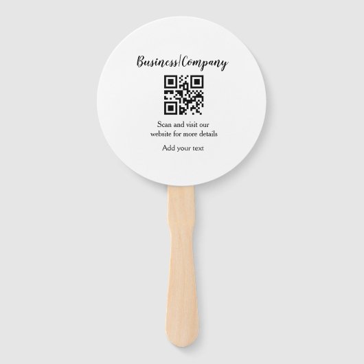 Éventail Simple entreprise site web code-barres QR ajouter  (Devant)