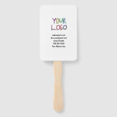 Éventail simple et minimal ajouter votre logo/design ici te (Dos)