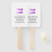 Éventail simple et minimal ajouter votre logo/design ici te (Devant et derrière)