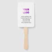 Éventail simple et minimal ajouter votre logo/design ici te (Dos)