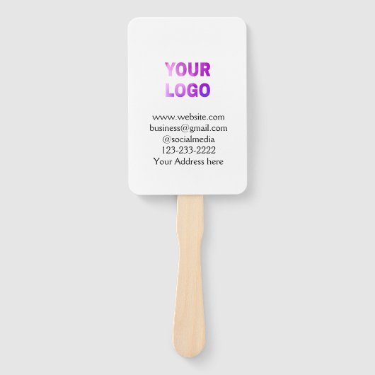 Éventail simple et minimal ajouter votre logo/design ici te (Devant)