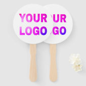 Éventail simple et minimal ajoutez votre logo/votre design  (Devant et derrière)