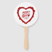 Éventail Simple Fabriqué Avec Citation Amoureuse Valentine  (Devant)