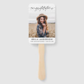 Éventail Simple Félicitations Graduation Script Photo (Dos)