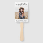 Éventail Simple Félicitations Graduation Script Photo (Devant)