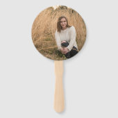 Éventail Simple Gold Tropical Photo Moderne Graduation (Dos)