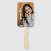 Éventail Simple Graduate Photo Moderne Graduation (Devant)