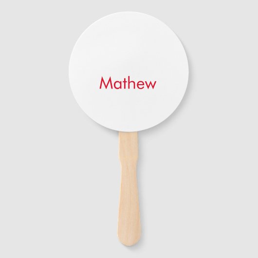 Éventail simple lettre initiale monogramme ajouter votre no (Dos)