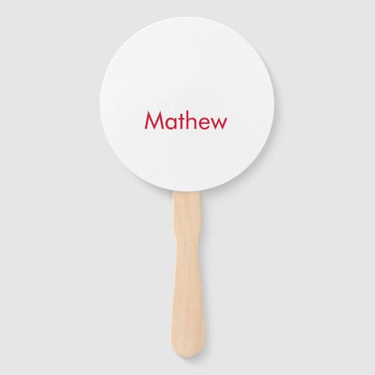 Éventail simple lettre initiale monogramme ajouter votre no (Devant)