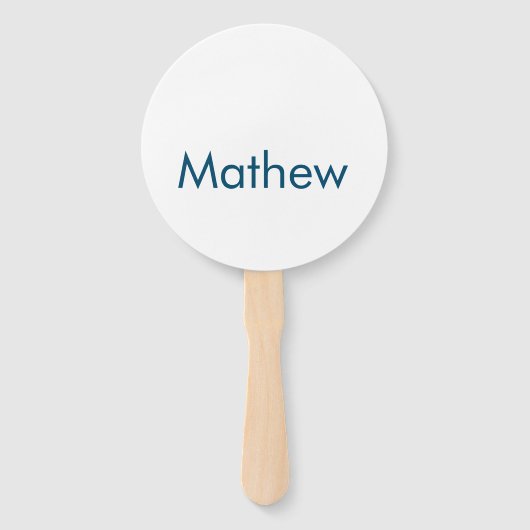 Éventail simple lettre initiale monogramme ajouter votre no (Dos)