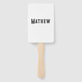 Éventail simple lettre initiale monogramme ajouter votre no (Dos)