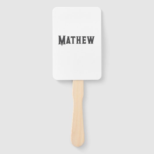 Éventail simple lettre initiale monogramme ajouter votre no (Devant)