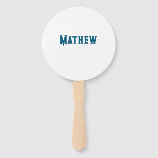 Éventail simple lettre initiale monogramme ajouter votre no (Devant)