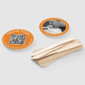 Éventail Simple Merci Site Web Orange Scannez Code QR Photo (Non-assemblé)