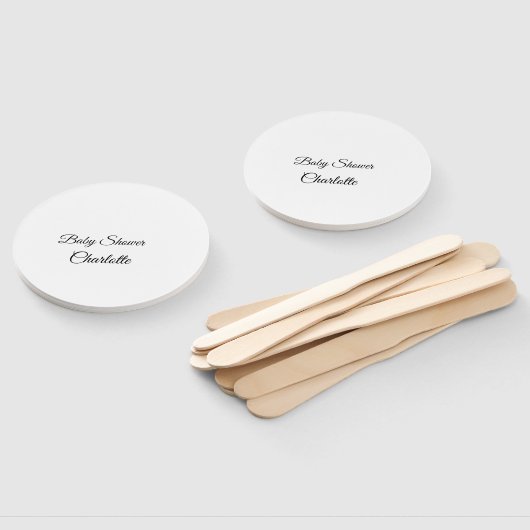 Éventail SIMPLE MINIMAL.CUTIE ADD NAME BABY baby shower Thr (Non-assemblé)