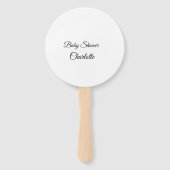 Éventail SIMPLE MINIMAL.CUTIE ADD NAME BABY baby shower Thr (Devant)