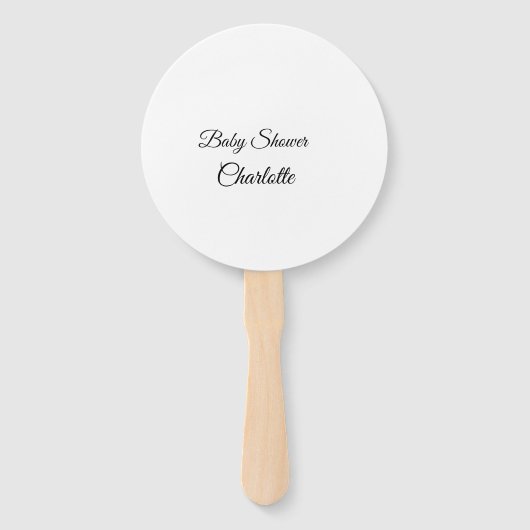 Éventail SIMPLE MINIMAL.CUTIE ADD NAME BABY baby shower Thr (Devant)