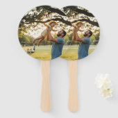 ÉVENTAIL SIMPLE MINIMAL MODERN MONOGRAM ELEGANT STYLE CHIC  (Devant et derrière)