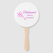 Éventail Simple minimum rose bridesmaid ajouter le nom de l (Dos)